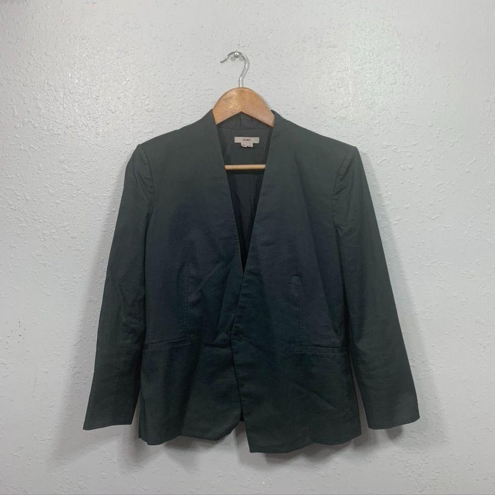 Helmut Lang Gray Flax Cotton Blazer Women’s Sz 10